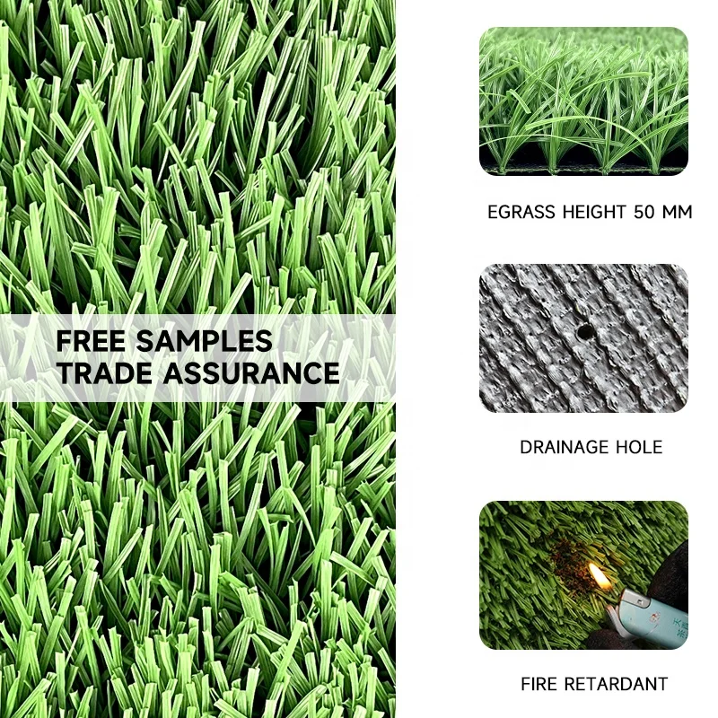 50mm Filled Professional Artificial Football Grass Turf Suitable For Various Sports Venues