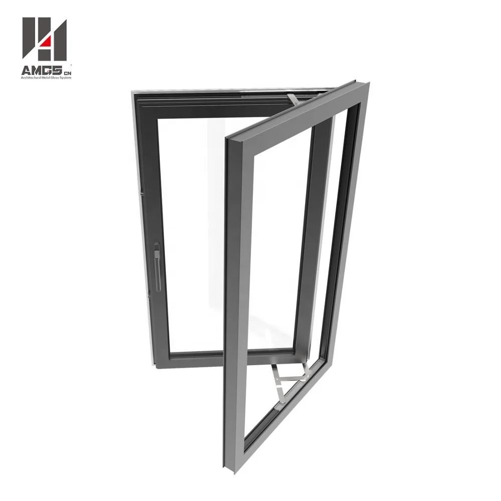 Powder Coating Dark Grey Aluminum Window Price Philippines Casement Window