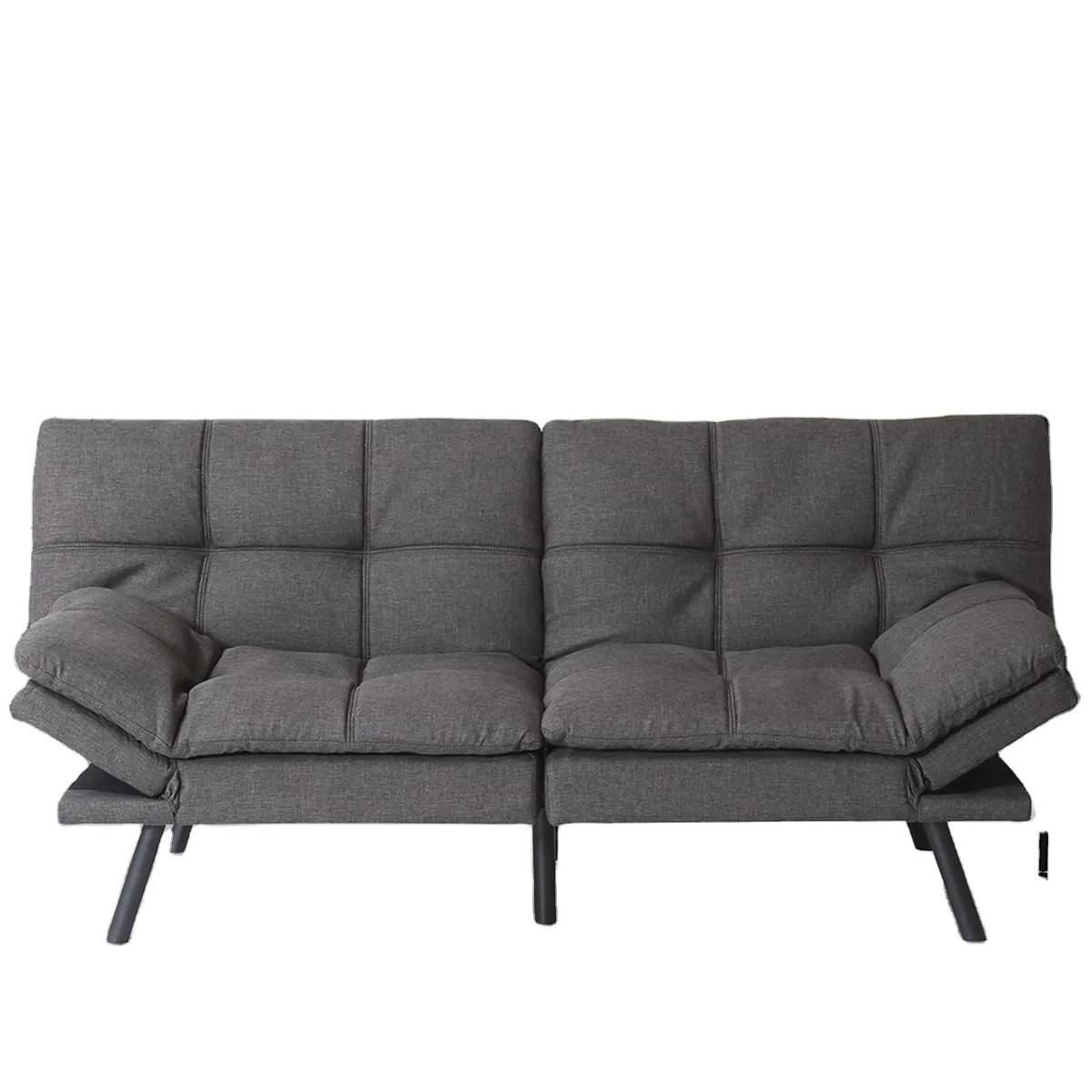Split Reversible Lazy Futon Loveseat Fabric Sleeper Sofa Bed for Office Living Room 3 Angles Adjustable Convertible Sofa Cum Bed
