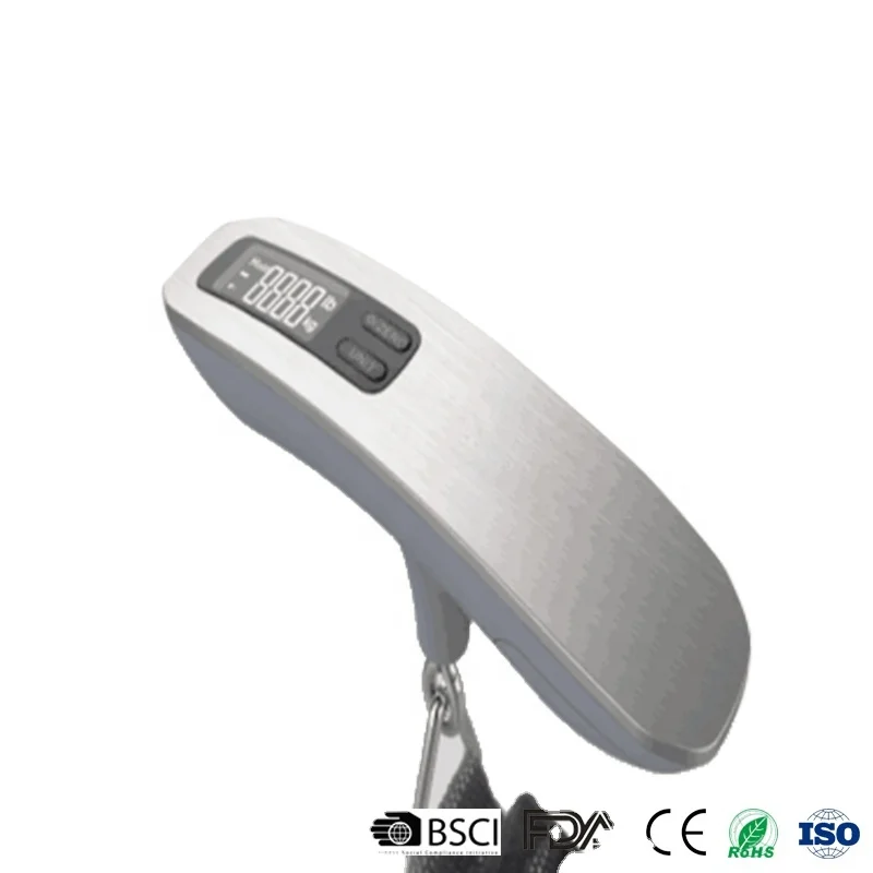 Good tolerance control digital electronic portable luggage measuring weight tare function 4 kinds unit travel scale