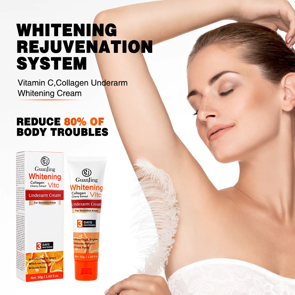 Vitamin C Armpit Dark Spot Remover Lightening Collagen Body Skin Lotion Underarm Whitening Cream for Spots in the Armpit
