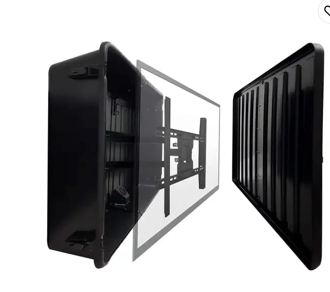 DYMACHINE outdoor TV enclosure  Wall Mounting TV Hard Cover Weatherproof