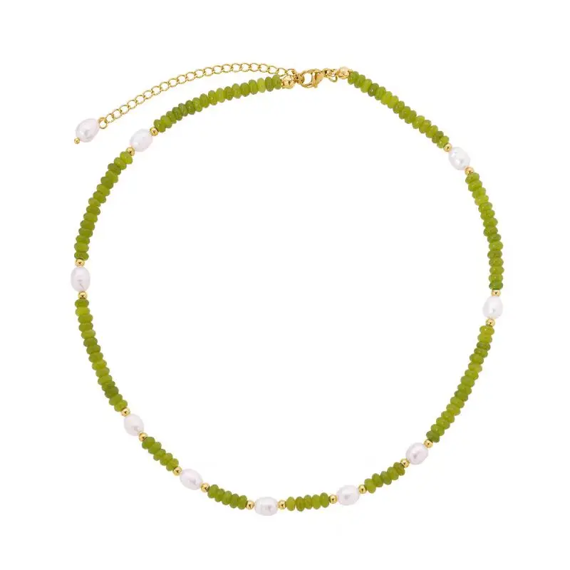 2024 New Trend Exquisite Daily Green Pendant Necklace Light Luxury Simple Pendant Necklace