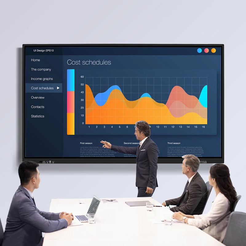 Best Sell Price 75 Inch110 Inch Smart Board Flat Tv Interactive Panel Touch Screen Interactive Smart Board