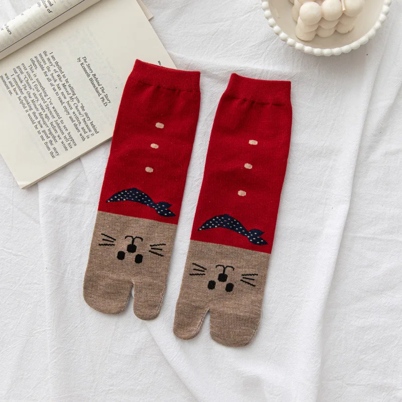 Cute Animal Cotton Socks Female Cat With Dog Summer Short Socks Women Casual Soft Tabi Ankle Socks
