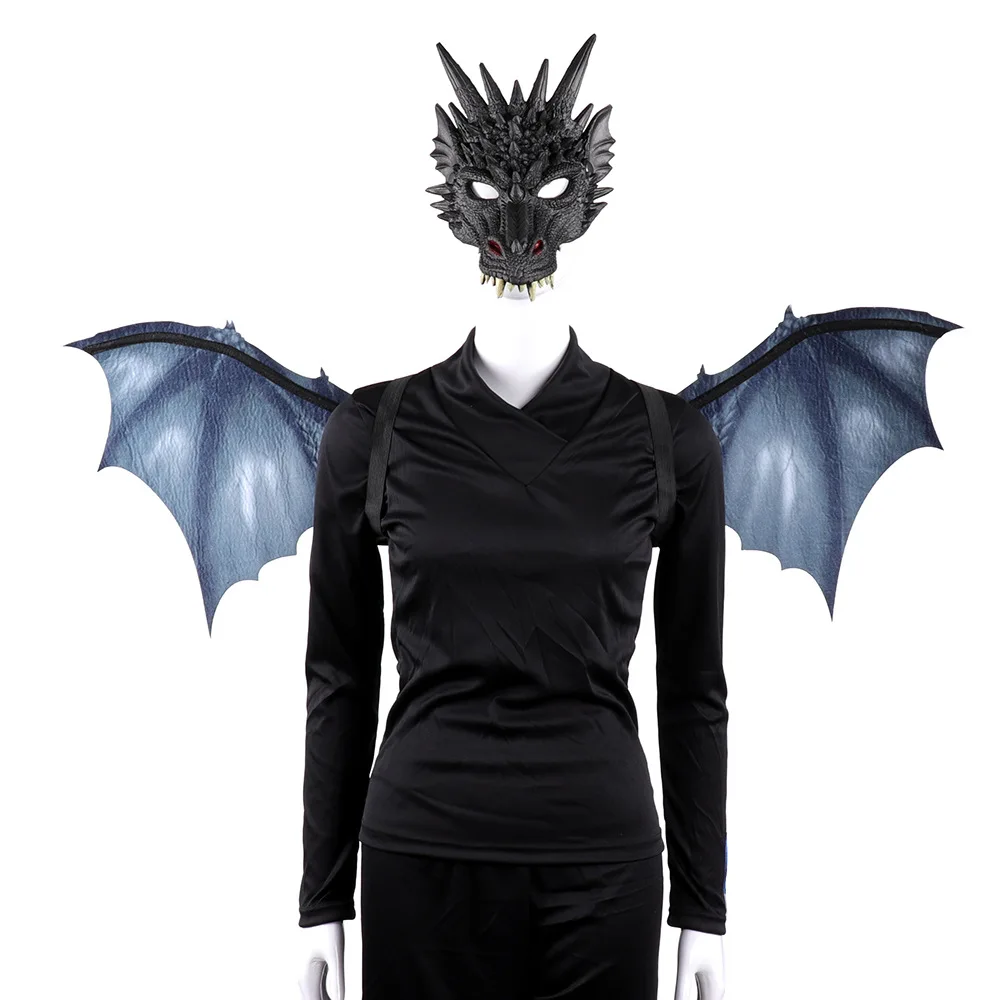 Carnival Party Suit Cross Border European And American Adult Dance Dragon Mask Wing Suit Halloween Accessories