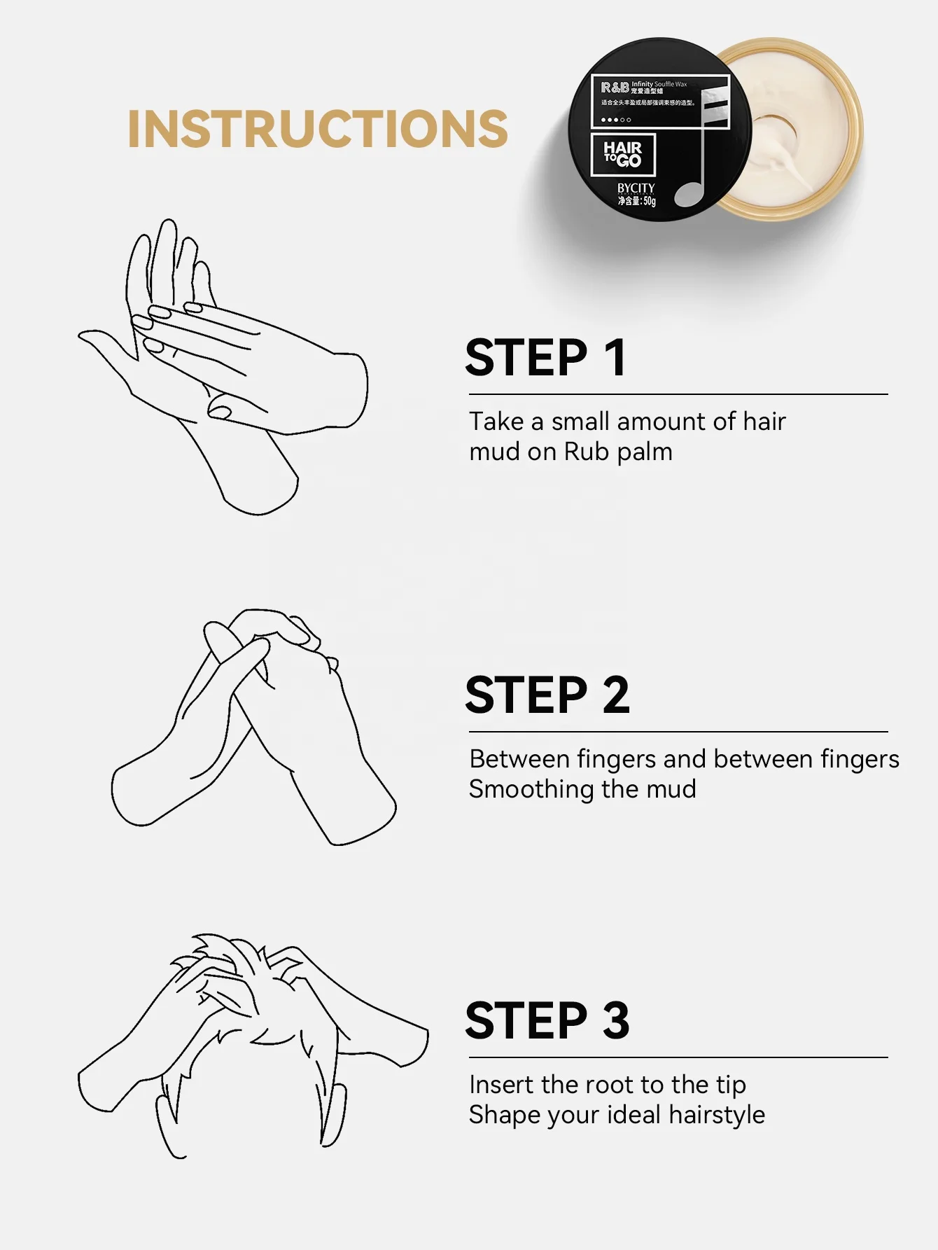 High Standard In Quality Best Hydrating Free Sample Hair Wax Private Custom Label Hair Wax