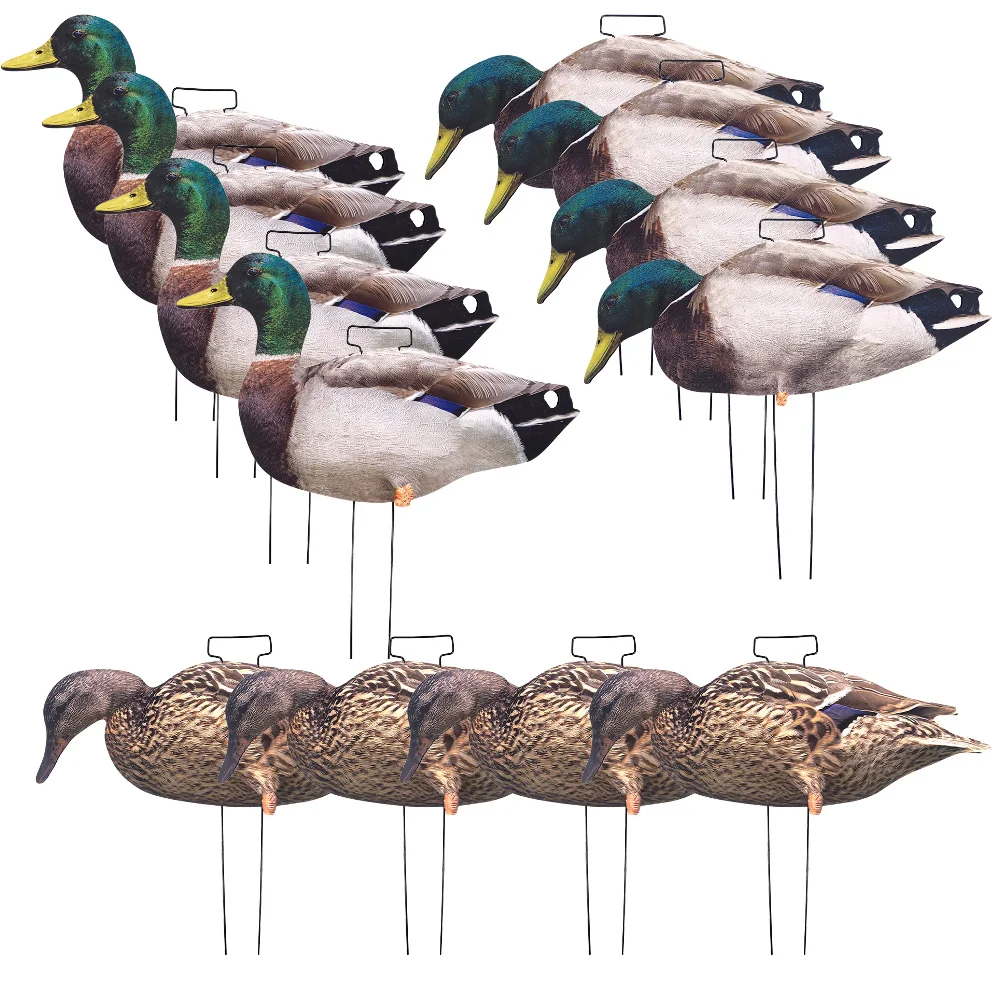 UV Printing PP Save space Anti-reflective Simulation hunting flocked duck silhouette decoy