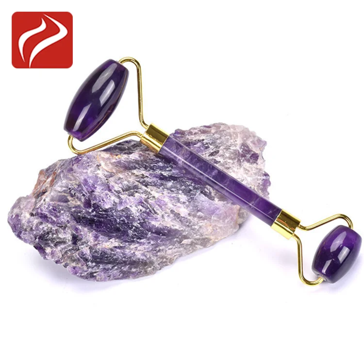 Anti Wrinkle Face Lifting Massager Jade Roller Amethyst Natural Jade Roller