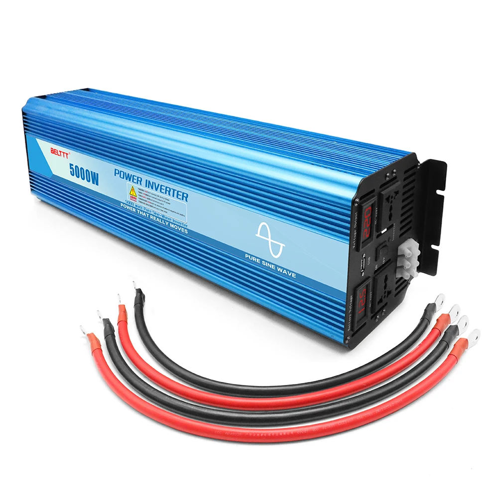 Off grid solar power converter 24v to 220v pure sine wave 5000w big power inverters