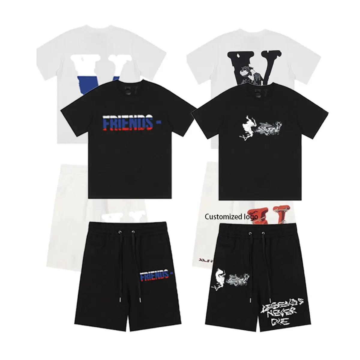 trending products 2023 Cotton Simple Round-neck T-shirt Logo Custom-made Round-neck T-shirt Campaign Group Custom set