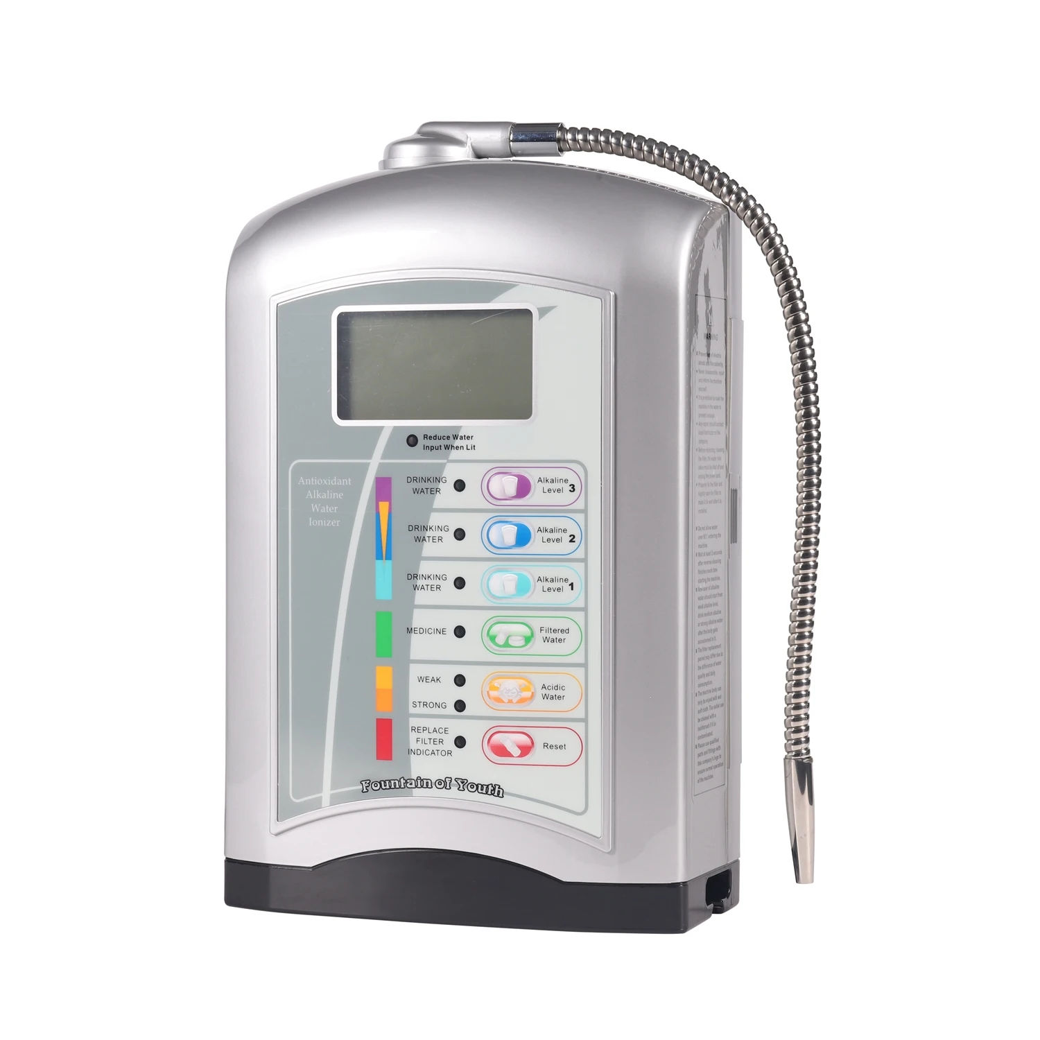 Reduced Ionized mineral-rich Water Dispenser Alkaline Water Ionizer with LCD ORP PH value display