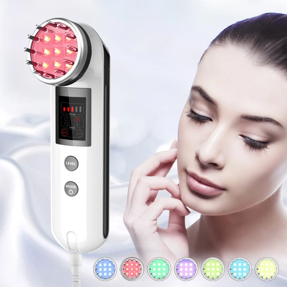 USA Stock 2 IN 1 Photon LED Skin Rejuvenation Photon Micro Current Faccial Whitening Massage Wrinkle Remove Beauty Device