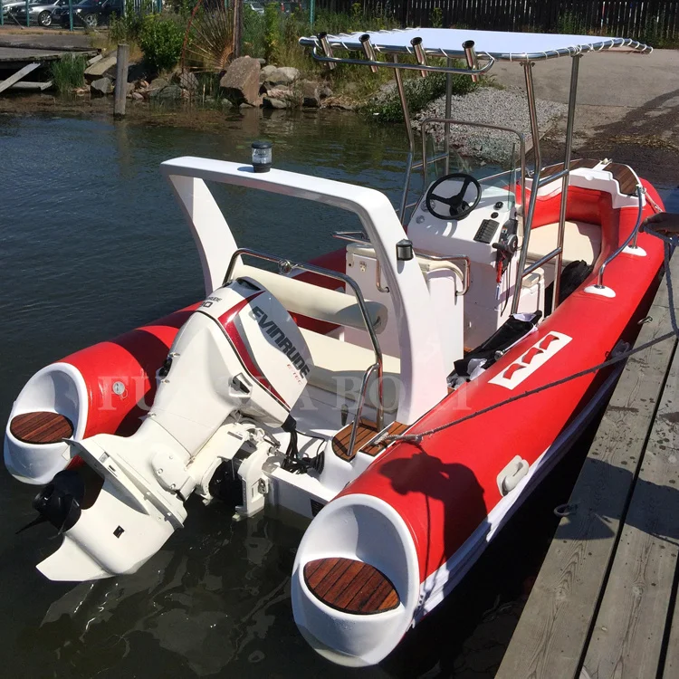 low price 17 ft 5.2 meters luxury pvc semi rigid fiberglass fishing yacht boat malaysia