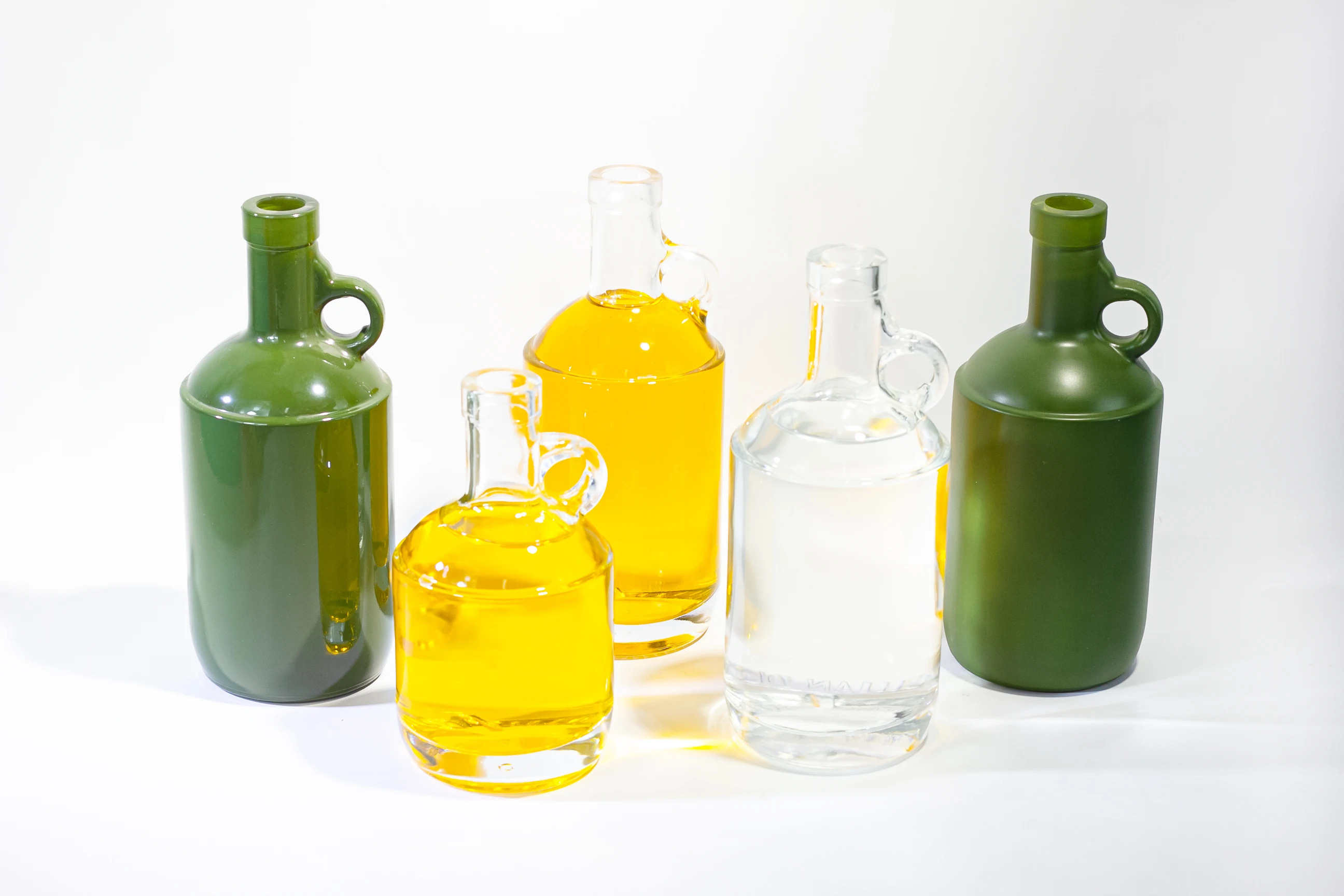 Custom Logo Ouzo Vodka Glass Bottle With Label Sticker Unique shape frosting empty whisky bottle 700ml with stopper