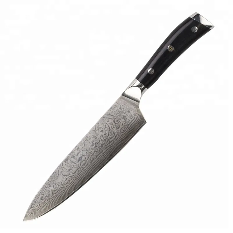 
Kitchen 8 Inch Laser Damascus Chef Knife buy knife with G10 handle 