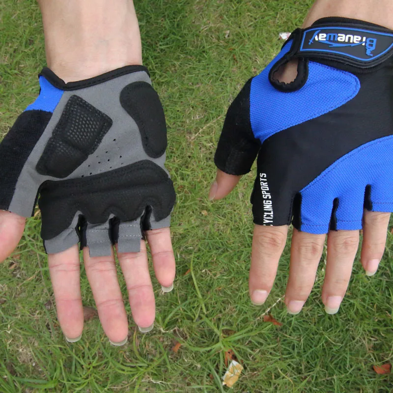 Low price  nylon Anti-skid damping custom logo half finger riding gloves manufacturer