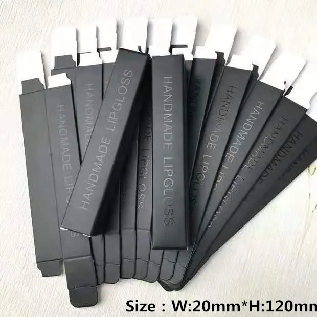Hot Sale Black Eyelash Lipstick Boxes Custom Logo Cosmetic Lipgloss Packaging Box W20*H120mm