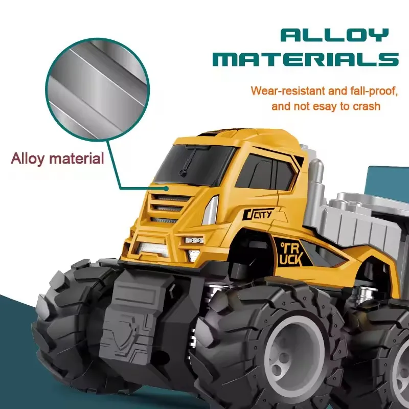 New arrival metal dump truck toys model inertia diecast metal truck 4wd transport die cast toy vehicles truck