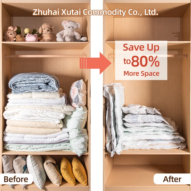 Milky Storage vacuum bags Clothes Space Saver Vacuum Storage Bag for Household