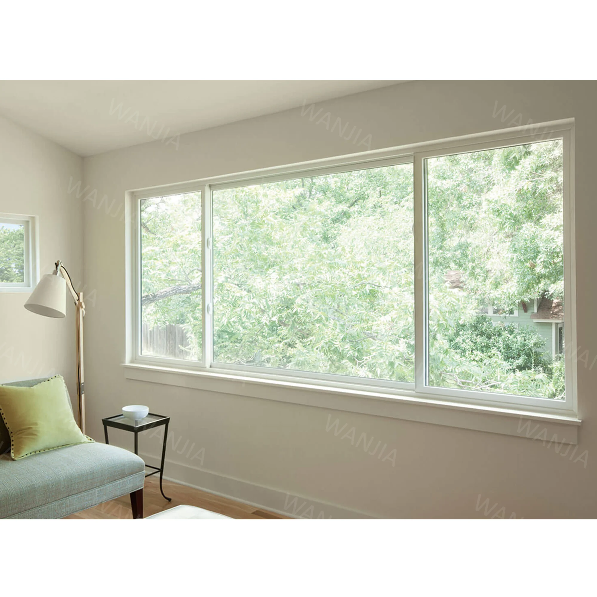 latest american design interior pvc window double layered glass window plastic UPVC window