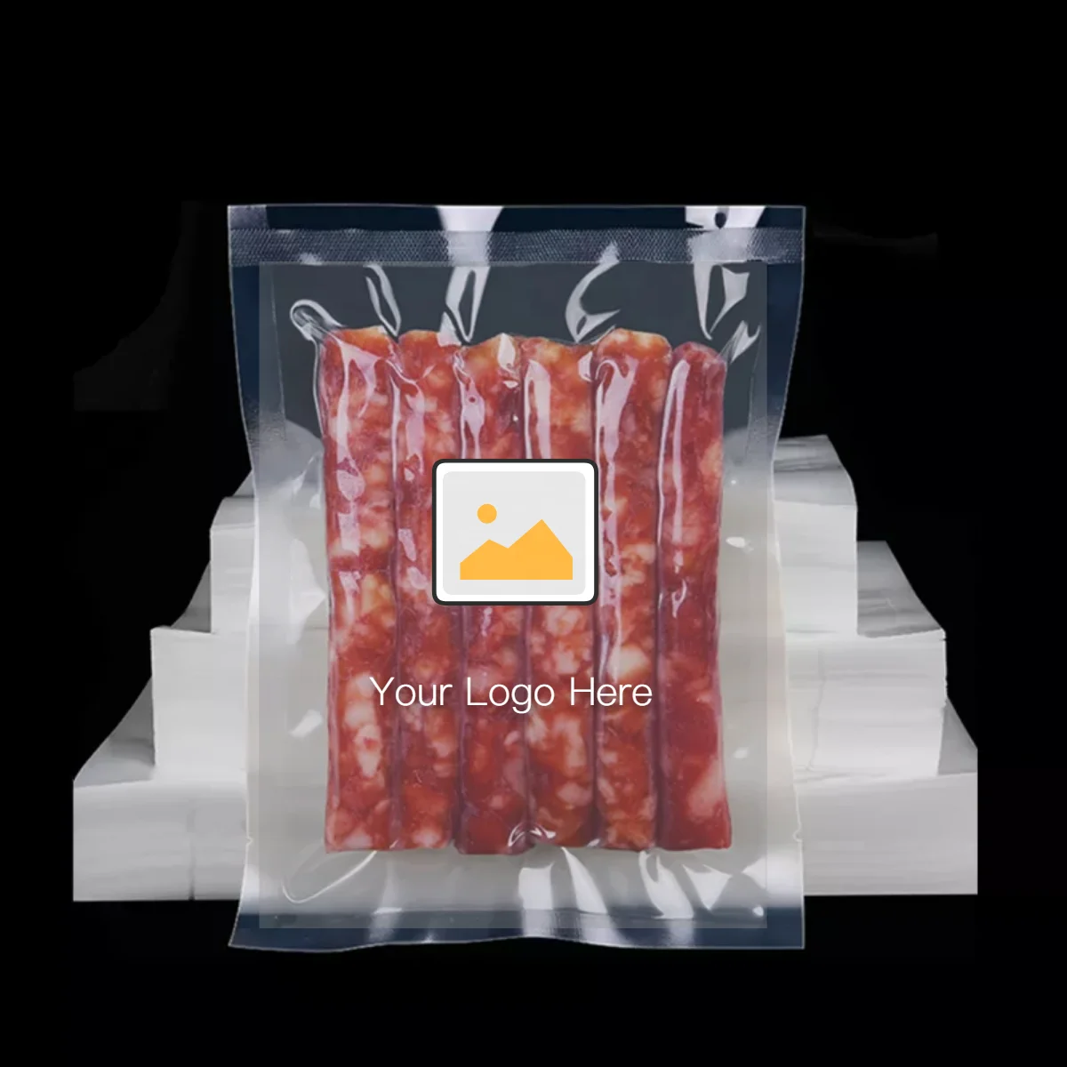 Customized biodegradable plastic textured black embossed nylon food savers vacuum packing bags