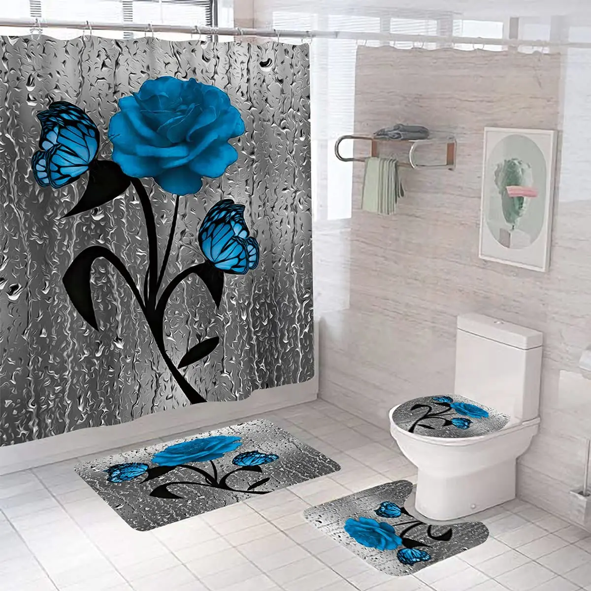Custom Printing 3D African Waterproof Classy Bathroom Shower Curtain