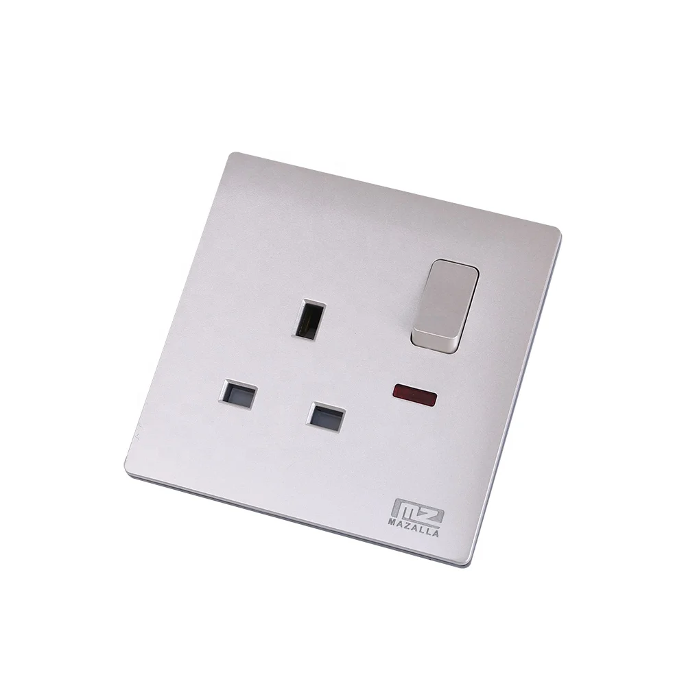Wooden frame Large button wall switch socket