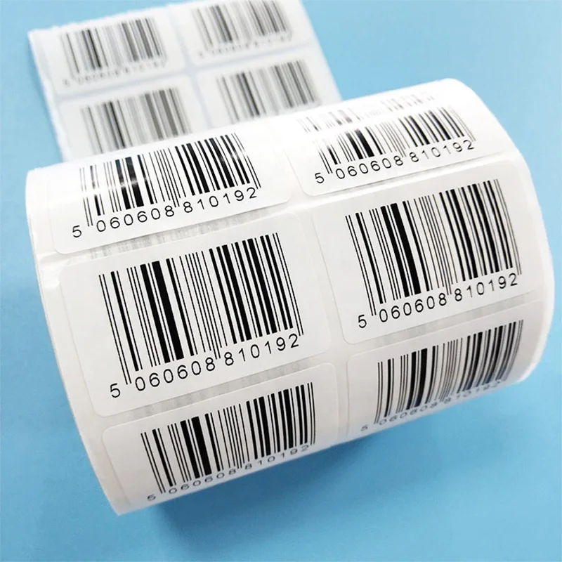 Custom Logo Printing Packaging Sheet Roll Adhesive Barcode Sticker For QR Code Text Product Shipping Label