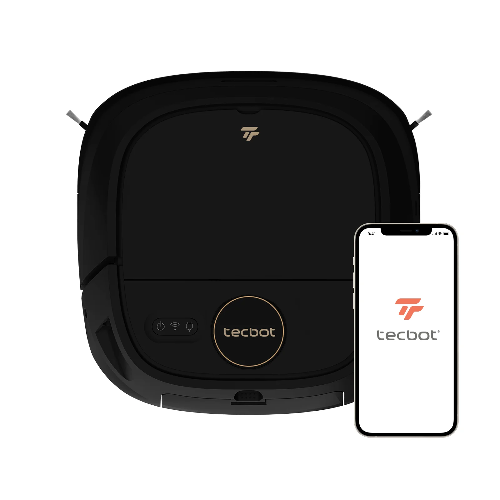 Tecbot M1 Roller-Mop Self-Rinse Sweep All In 1 WiFi Connected Smart Home APP Remote Control Sweeper Cleaner Robot Vacuum Cleaner