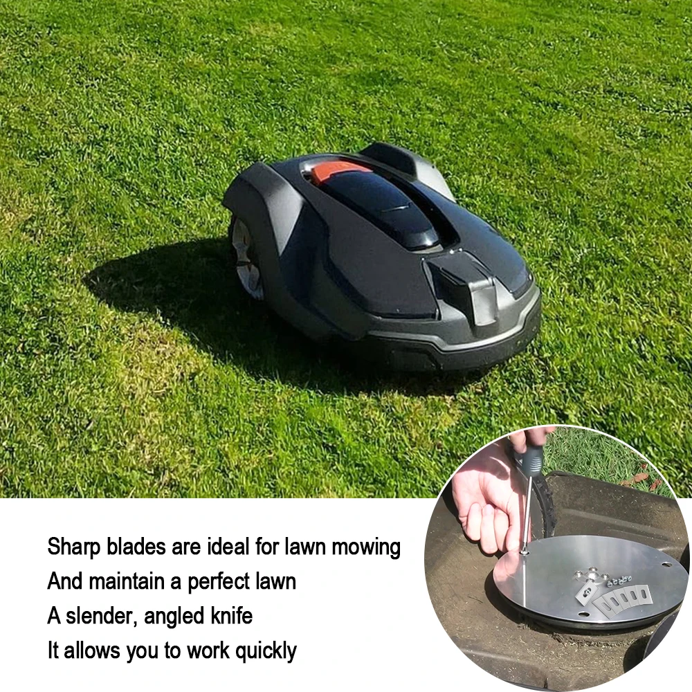 Черное титановое покрытие из нержавеющей стали, новейшие лопасти для газонокосилки, пригодные для автокосилки