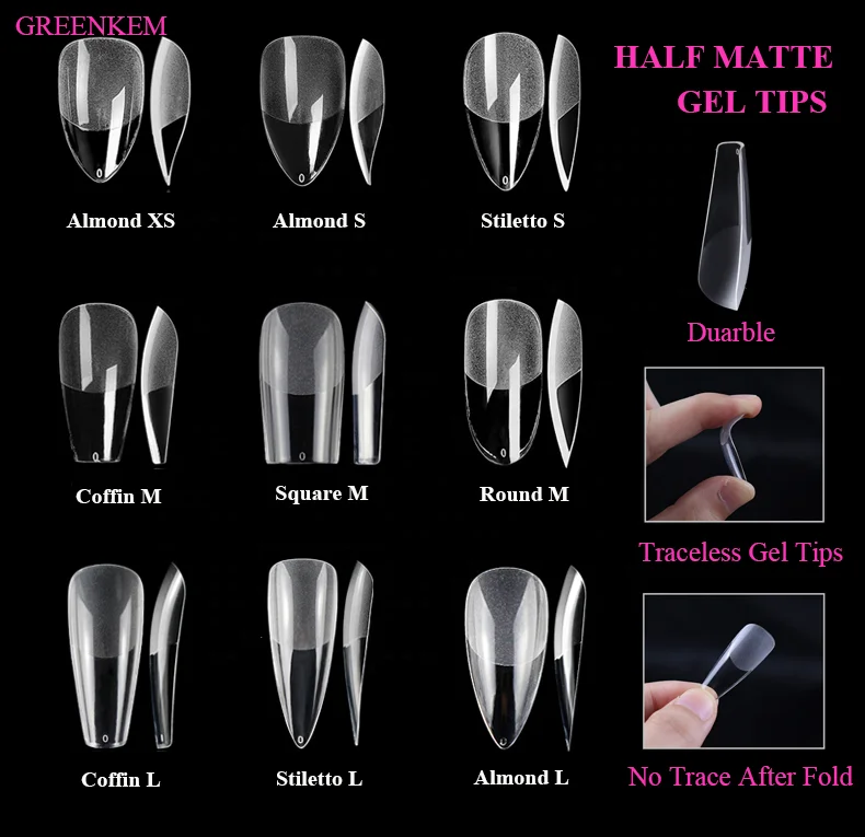 500pcs/Box False Nails Clear Flattened Square Nail Tips Full Cover Short Square High Quality XL Square Nail Tips No C Curve