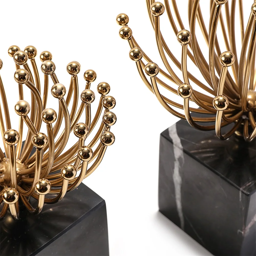 Modern Flower Marble Ornament American Home Decor Euro House Decoration Interior for Living Room Luxury Table Decoration