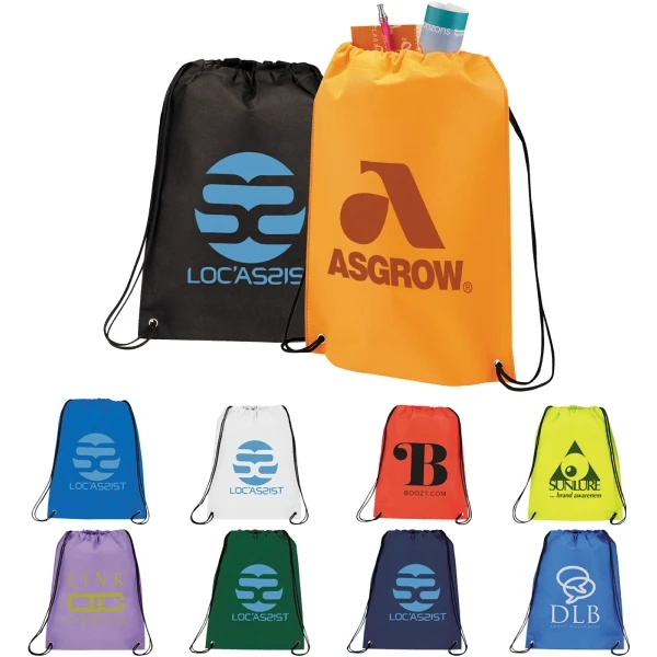 Cheap Custom Promotional Sports Backpack Bag 210d Polyester Nylon Custom Logo Drawstring Bag