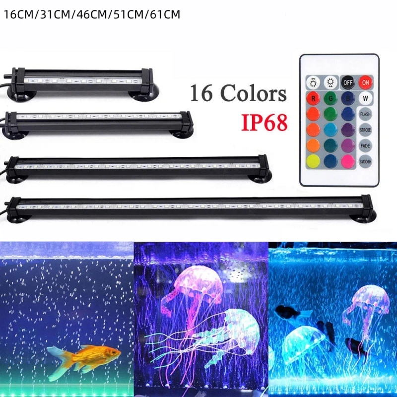 High Quality RGB SMD 5050 Colorful Underwater Reef Tank Lights Pluggable Air Bubble LED Aquarium Light