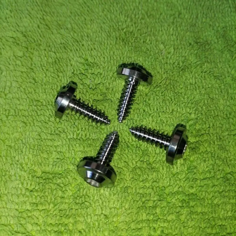 M5x15 Fully Forged Ti6Al4V Grade 5 Saucer Head Titanium Racing Self Drilling Screw TORX T25 in Stock Ready to Ship