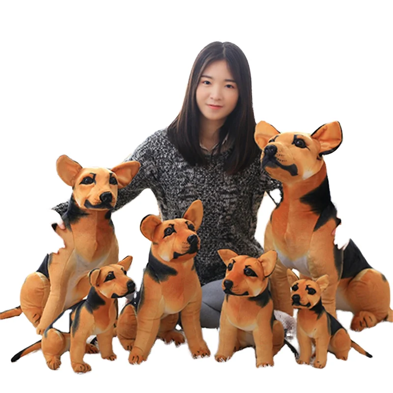 Plush Toy  Factory German Shepherd Dog Plush Toy Soft Simulation Stuffed Animal Toys