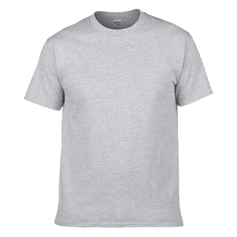 Wholesale Plain Tshirt Custom Printed Short Sleeve Gray Tee Shirt On Sale
