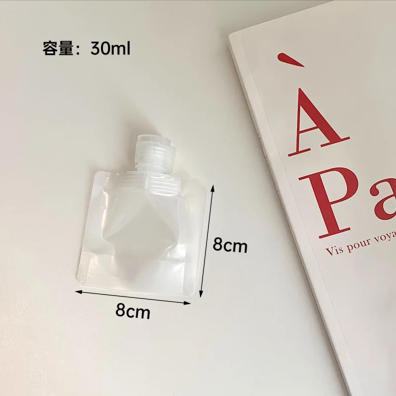 Stock 30ml 50ml 100ml Liquid Flip Mouth Travel Emulsion Dispenser Bag