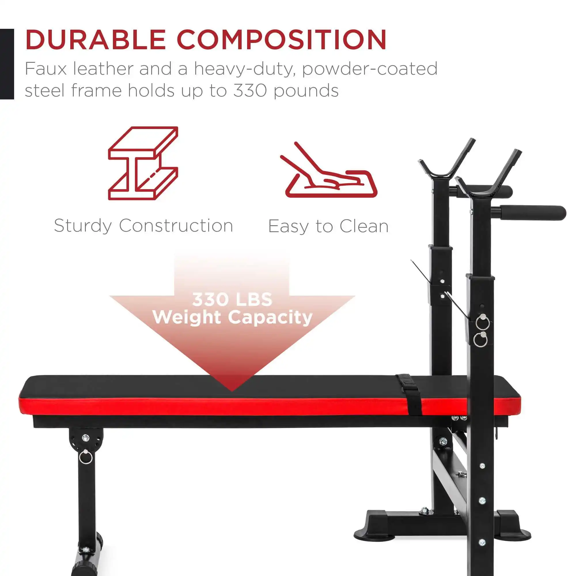 OEM Sales Best Selling Gym Adjustable Folding Weightlifting Power Bench Flat Bench With Power Rack