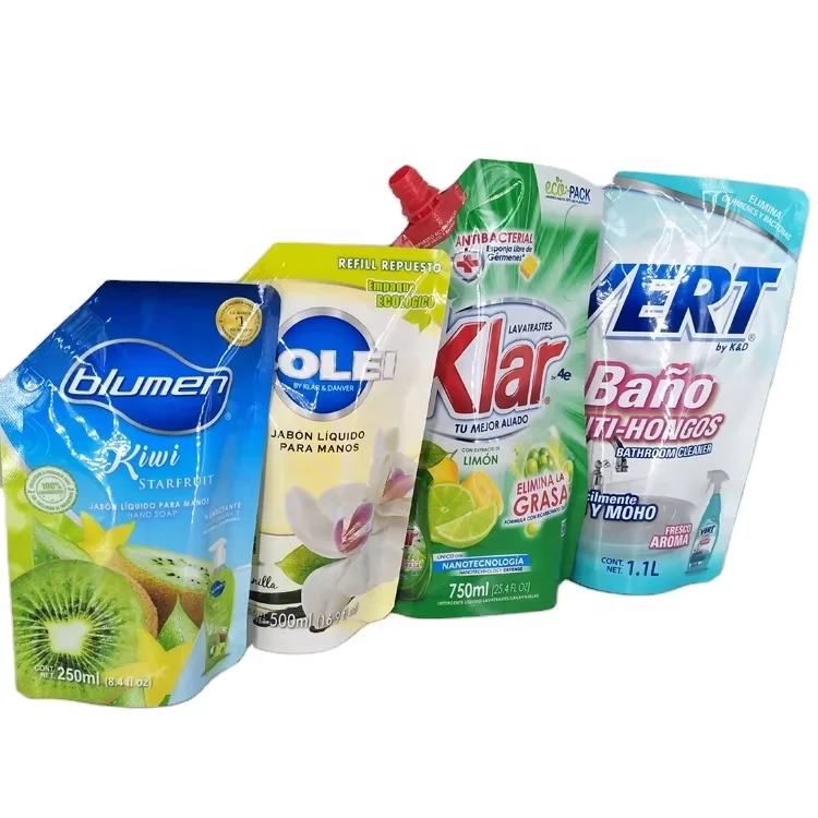 100ml liquid spout pouch Custom Printed Spout Pouch 100ml 200ml 250ml 500ml Sanitizer Hand Washing Soup Liquid