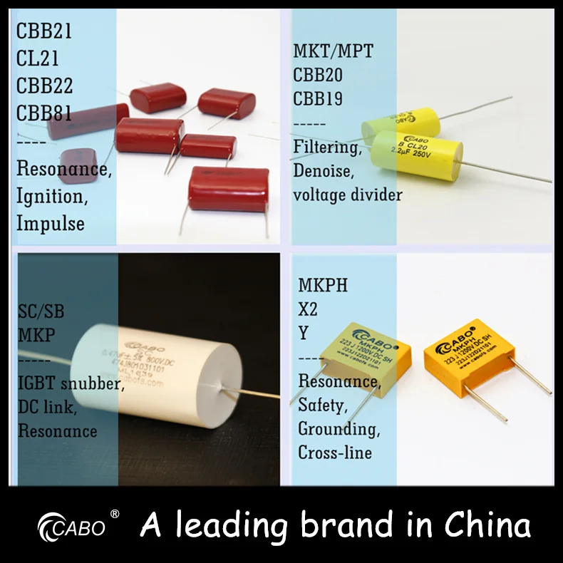 CABO CBB20 series maxwell cbb20 for suitable for sound equipment audio speaker capacitor