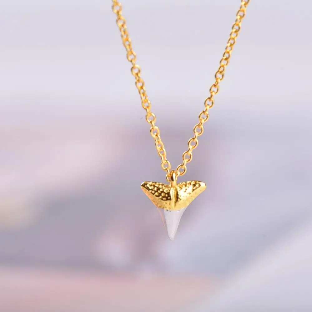 Wannee Newest Fashion Sterling Silver Shark Tooth Necklace