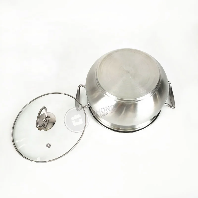 Кастрюля из нержавеющей стали с крышкой 16/20/22/24 см