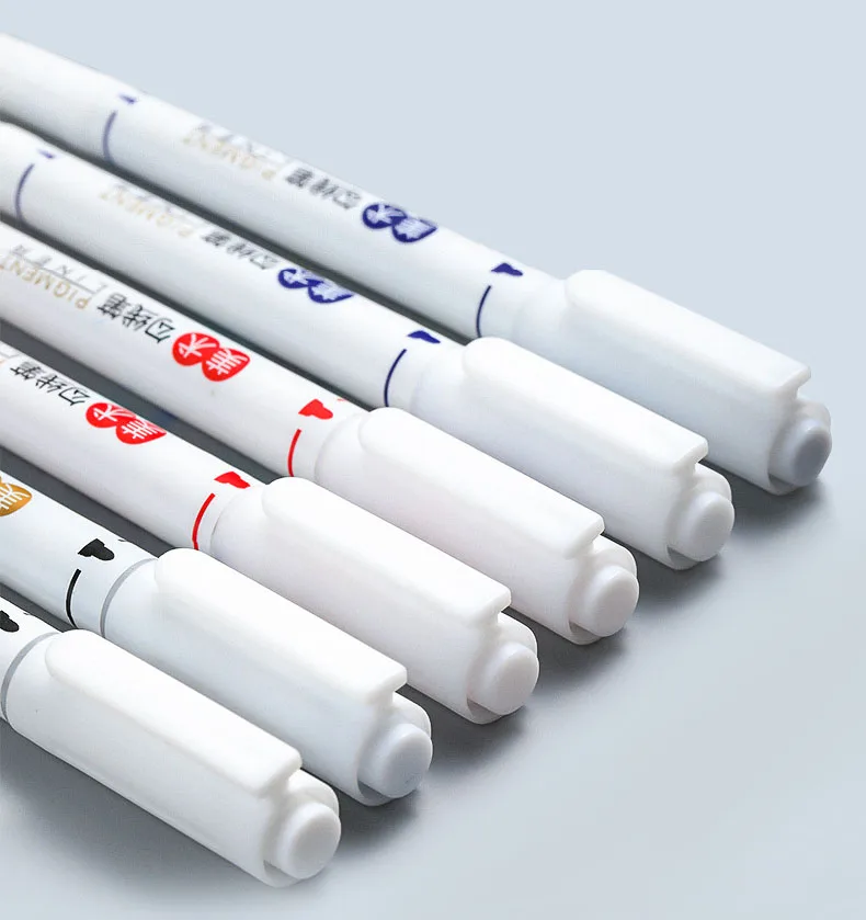 wholesale fine marking pen double head permanent marker paint line pens for drawing