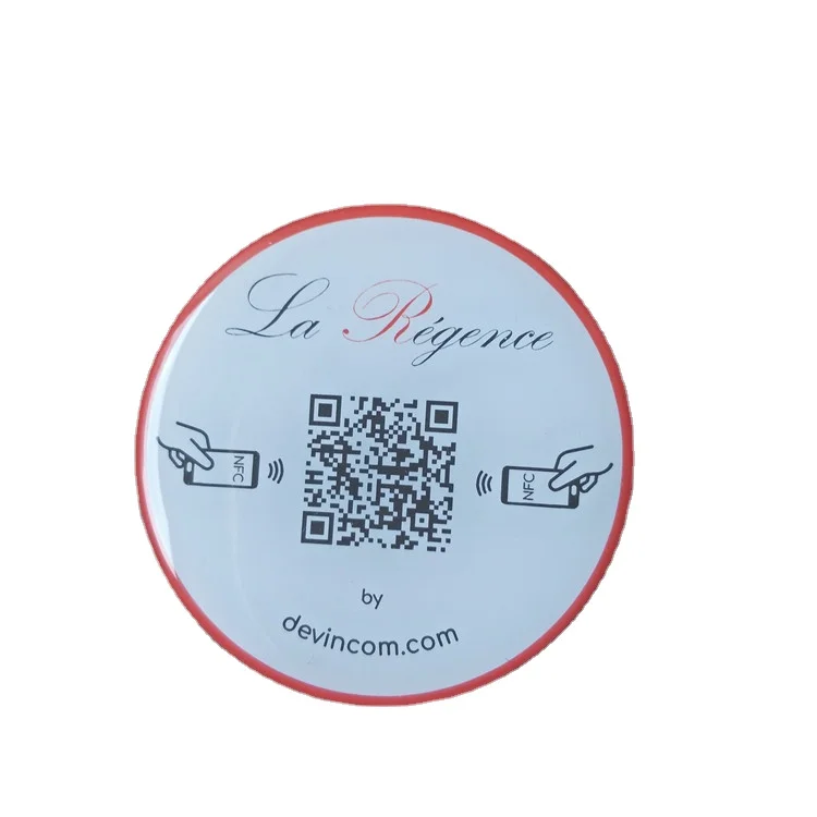 Эпоксидное меню QR-кода на заказ, Nfc-метка для самостоятельного заказа еды в ресторане, 60 мм