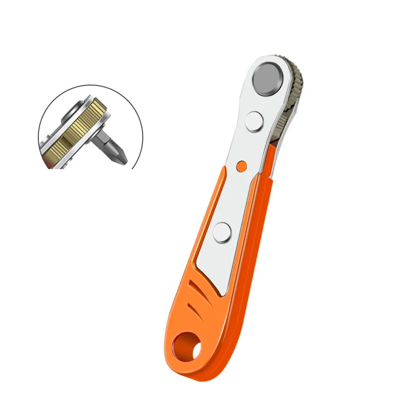 Forward and reverse screwdriver ratchet right angle turning wrench cross slotted hand screwdriver