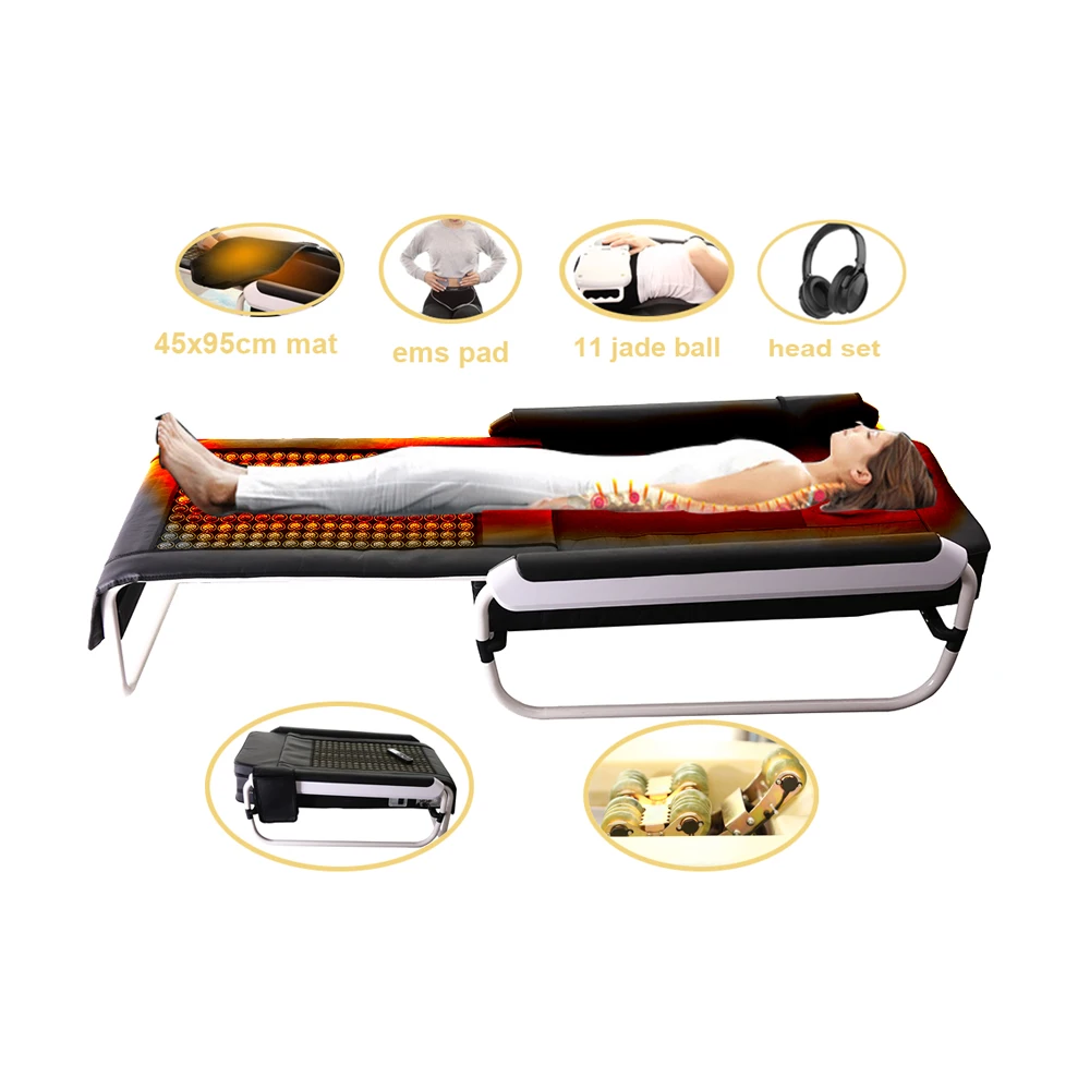 Hot pick V6 master sceragm V3 V4 Tourmaline Jade roller chiropractic Physio therapy Bed Thermal camilla infrared massage bed