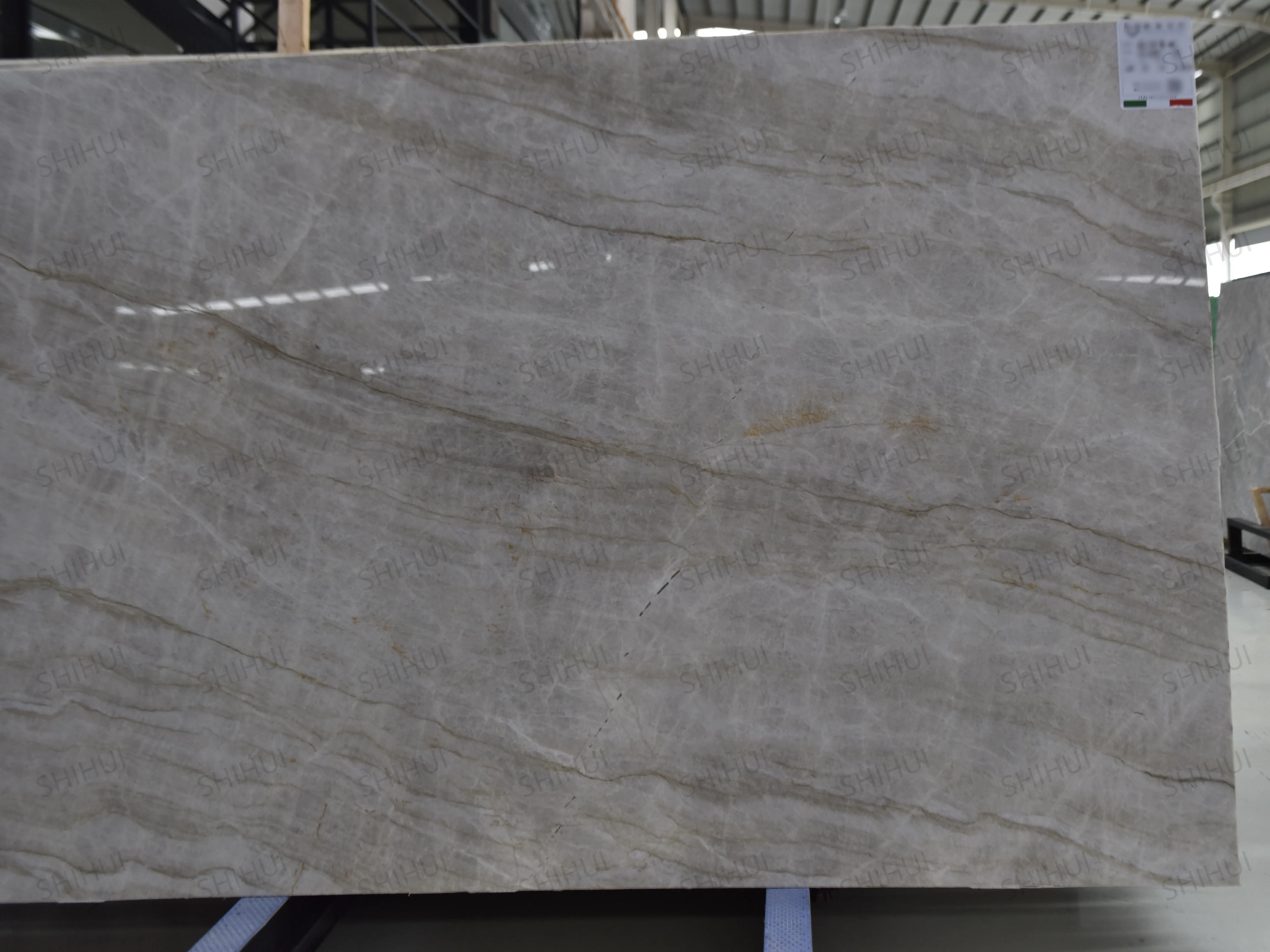 SHIHUI Polished Modern Luxury Natural Stone Taj Mahal Quartzite Slab Popular Beige Perla Venata Marble Interior Wall Floor
