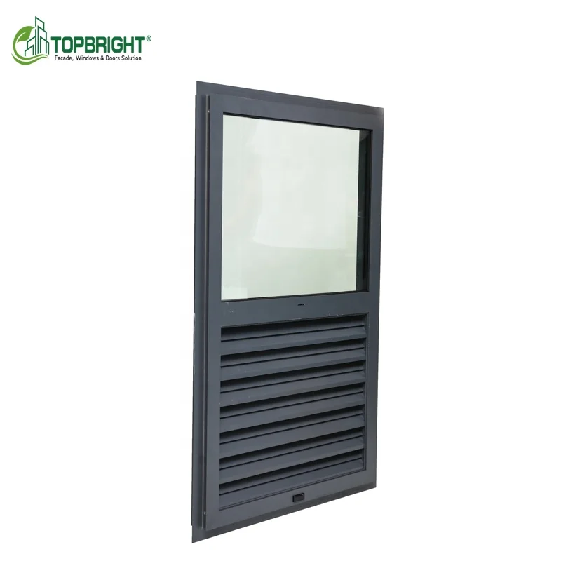 Apartment modern window manufacturer ventilating fixed tempered glass PTAC windows system